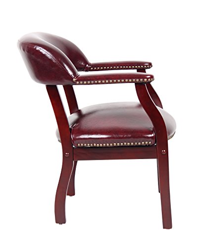 Boss Captain’s Chair In Burgundy Vinyl