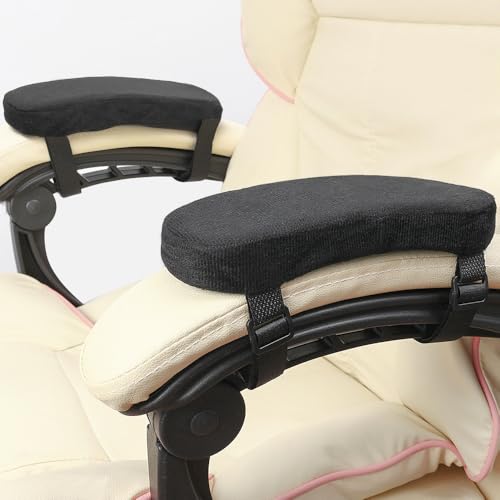 1 Piece Black Soft Office Chair Armrest Pad Ergonomic Memory Foam Elbow Cushion Home Office Chair Supplies,23.5x7.5x3cm