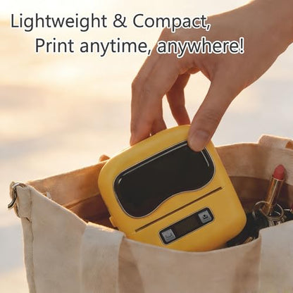 Label Printer, Rechargeable Label Maker Machine with Tape(70×40mm)