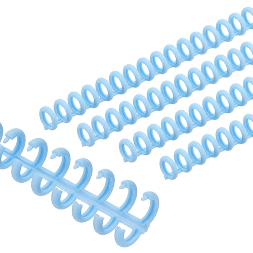 PATIKIL 8.5mm(0.3") Spiral Binder Ring,20 Pcs 30 Rings 25 Sheet Capacity Comb Binding Spines for Binding Paper Sheets Notebook Calendar Picture Album, Sky Blue - color: Sky Blue