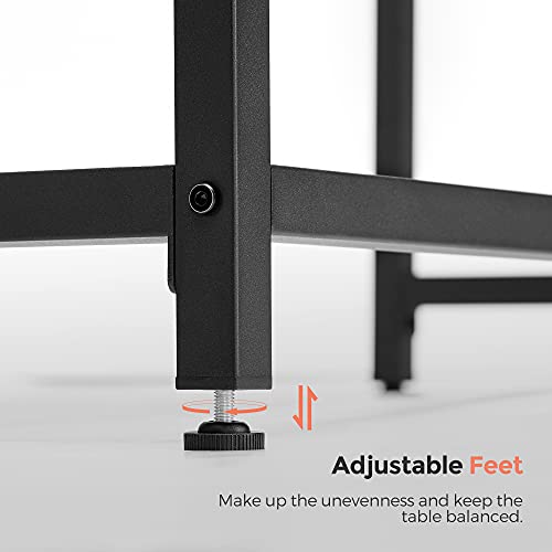 VASAGLE Computer Desk, Office Work Desk, 31.5 x 19.7 x 29.9 Inches, for Study, Bedroom, Home Office, Living Room, Rustic Brown and Ink Black ULWD038B01 | Gaming Desk, Home Office Desk, Modern Basic Style, Metal Frame, Rustic Brown and Matte Black, BARNET