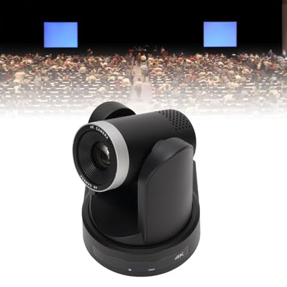 PTZ Conference Camera, 12X Optical Zoom 4K HD Video Conference Room Camera with AI Auto Tracking 255 Presets, for Business Meeting Lecture (US Plug)