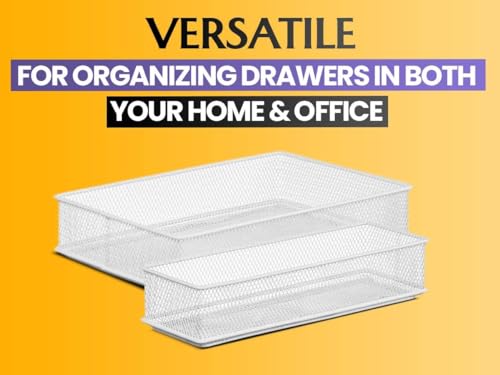 Ybm Home Silver Mesh Drawer Cabinet and or Shelf Organizer Bins, School Supply Holder Office Desktop Organizer Basket 1594s (1, 3x6x2 Inch) - size: 3x6x2 Inch