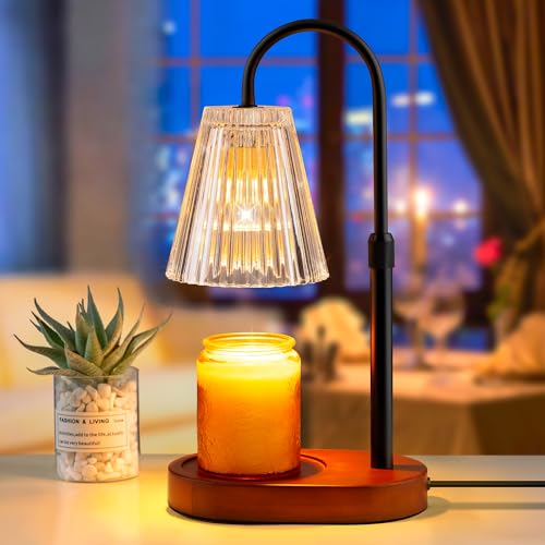 Candle Warmer Lamp with Timer - Electric Candles Wax Warmers Glass Lamps - color: Transparent