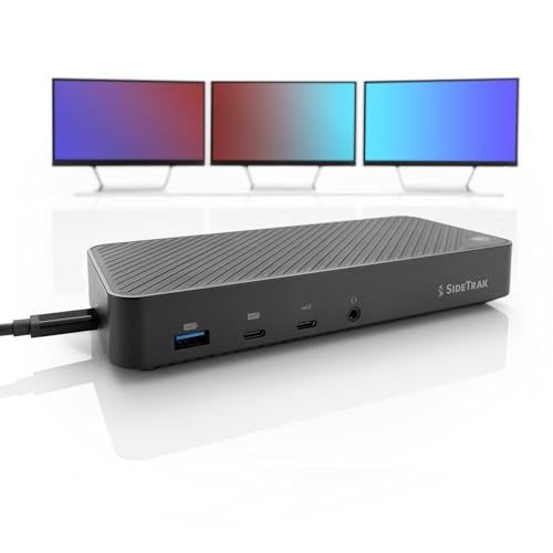 SideTrak 4K Docking Station | 13 Port High-Speed USB C Dock | Laptop Docking Station Dual Monitor/Triple Monitor | 100W Power Delivery | Compatible with Windows, Mac, Chrome - size: 13-Port (2x DP + 2x HDMI)