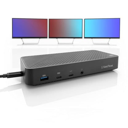 SideTrak 4K Docking Station | 13 Port High-Speed USB C Dock | Laptop Docking Station Dual Monitor/Triple Monitor | 100W Power Delivery | Compatible with Windows, Mac, Chrome - size: 13-Port (2x DP + 2x HDMI)