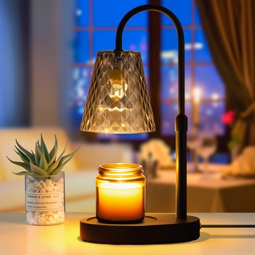 Candle Warmer Lamp with Timer - Electric Candles Wax Warmers Glass Lamps - color: D-gray