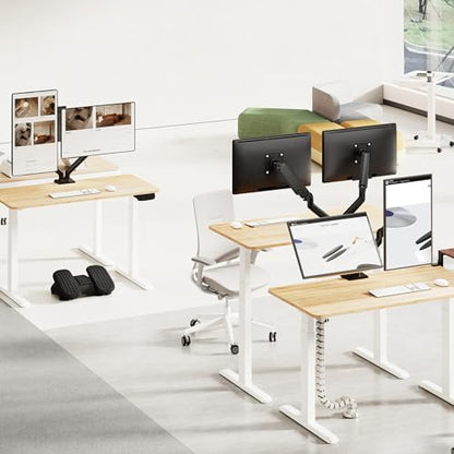 Mount-It! Dual Monitor Mount, 17-32", 19.8 lbs Each | Full motion spring arms with tilt/swivel/rotate, VESA 75x75 & 100x100, desk mount.