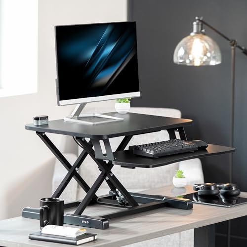 VIVO Black 26 in Standing Desk Converter, DESK-V026KB - color: Black, size: 26"