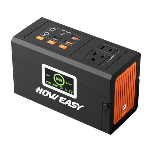HOWEASY Portable Power Station 127W,Solar Generator(Solar Panel Optional) - color: dark gray