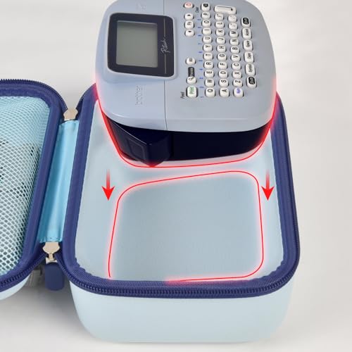 GWCASE Hard Case for Brother P-Touch PTM95 PT90 Handy Label Maker, Blue - color: Blue
