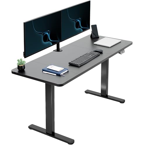 VIVO Black 60 x 24 in Standing Desk, DESK-KIT-B06B - color: Black Top / Black Frame, size: 60 x 24 inch