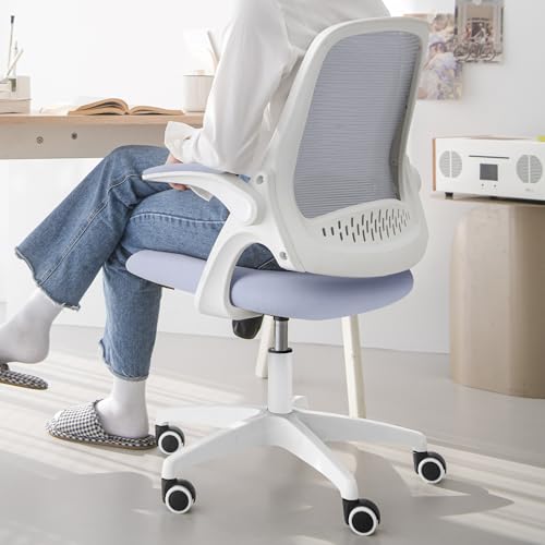 NEO CHAIR Office Desk Chair, Ergonomic Mesh with Flip-Up Armrests, Purple - color: Purple