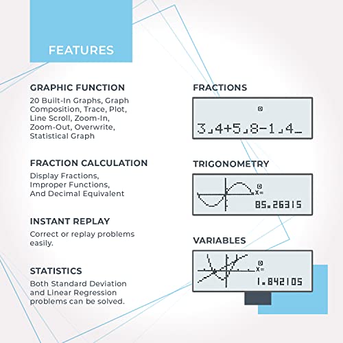 CATIGA Scientific Calculators with Graphic Functions, Graphing Calculators with Multiple Modes, Scientific Calculators for Students, High School or College Courses, Calculadora Cientifica, CS-121 - color: Pink