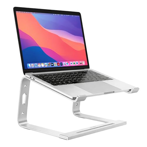 Staples TECH Adjustable Aluminum Laptop Stand, 11-17 In, Silver - style: Silver