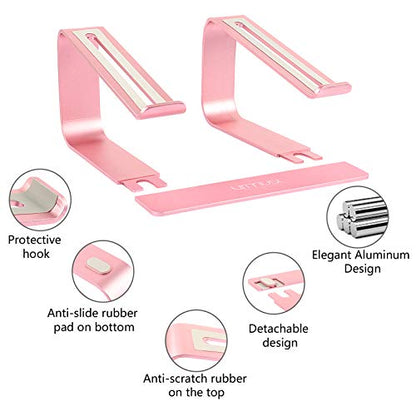 Urmust Laptop Stand for Desk, Pink, Up to 15.6" Laptop - color: D-Rose Gold