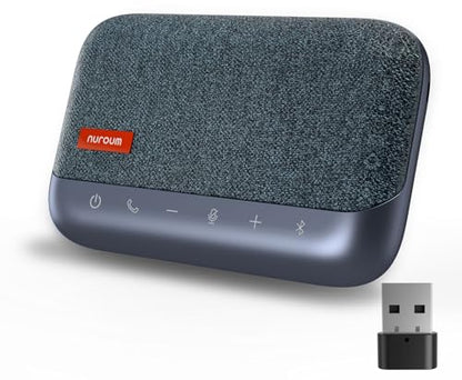 NUROUM A15 Conference Speaker and Microphone, Portable&Scalable Bluetooth Wireless Speakerphone, 360° Voice Pickup, Daisy Chian for Calls/Computer/PC/Laptop/Desktop via Bluetooth/Dongle/USB-A/C Blue - style: A15-Blue