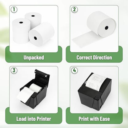 Mr. Pen- Thermal Paper Receipt Rolls, 10 Pack, 3-1/8” (80mm) x 230 ft | 48 GSM Premium Quality Receipt Paper Rolls, BPA-Free, Compatible with Standard POS Thermal Printers & Cash Registers