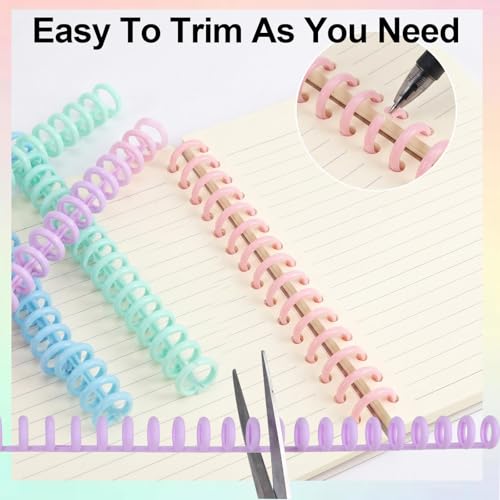 20 Pcs Plastic Spiral Binding Coils Plastic Binding Combs 30 Ring Diameter - size: 20 pcs