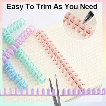 20 Pcs Plastic Spiral Binding Coils Plastic Binding Combs 30 Ring Diameter - size: 20 pcs