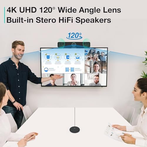 Video Conferencing System Camera - Ultra 4K Pro | Zoom Certificated, Audio and Video Conference Room Camera, Arrays & Stereo Speakers, Without Additional Microphone