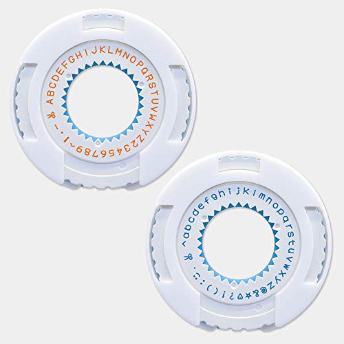 Motex Embossing Label Maker, Labeling Tool, Old School Label Maker, for Manual Label Embossing- E-202, (2 Wheels &1 Refill Tape Included, Ready to use) (Light Blue) - color: Light Blue