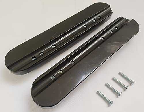 Universal Desk Arm Pad,Universal Desk Length (10-1/4") Wheelchair and Transport Chair Arm Pads w/Hardware, Replacement Vinyl Arm Pad Parts, Compatible with All Brands,(1Pair,Black)