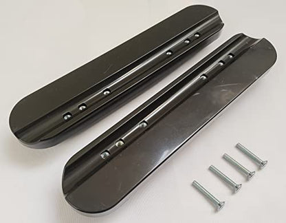 Universal Desk Arm Pad,Universal Desk Length (10-1/4") Wheelchair and Transport Chair Arm Pads w/Hardware, Replacement Vinyl Arm Pad Parts, Compatible with All Brands,(1Pair,Black)