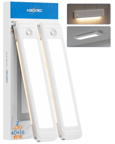 HIBOITEC Under Cabinet Lighting Motion Sensor Wireless 56 LED Lights 2 Pack - size: 9.3inch-56LED
