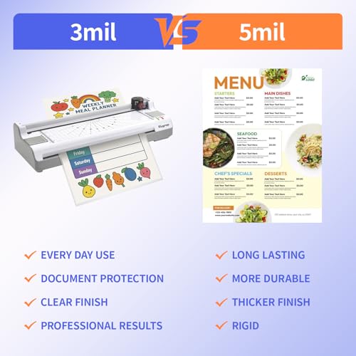 Legal Size Laminating Sheets 8.5"x14"(9x14.5) 3Mil, 200 Pack | 9x14.5 Clear Thermal Pouches for Documents, Compatible with All Laminators - Acid-Free & Bubble-Free Protection - style: 3mil-200PCS