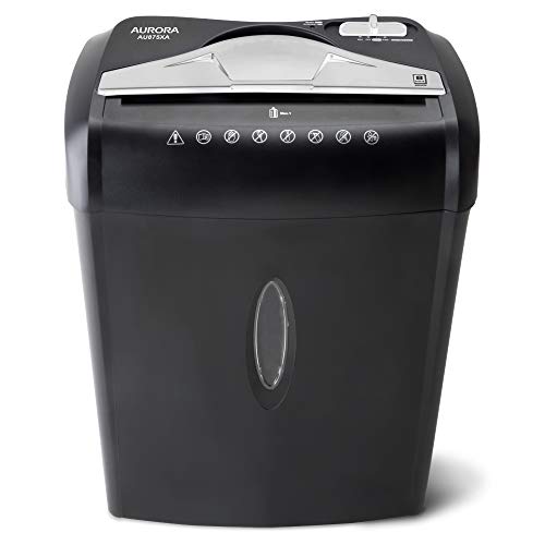 Aurora AU875XA Paper and Credit Card Shredder with 3.7-Gallon Wastebasket, 8-Sheet Cross-Cut with Basket - style: 8-Sheet Crosscut