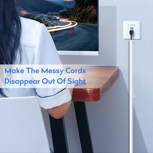 Mini Cable Hider 142" Paintable Cord Cover for Single Cable, White