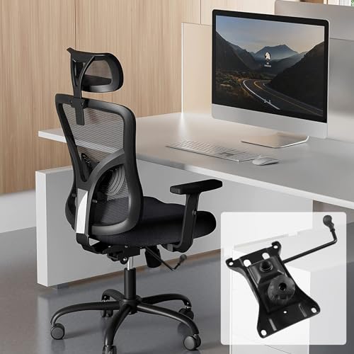 Besitu 500Lbs Office Chair Replacement Parts, w/ 6'' x 10.2" Mounting Holes Chair Base Heavy Duty Plate Swivel Tilt Control Seat Mechanism for Executive and Gaming Chairs