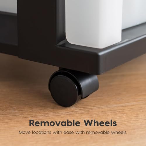 IRIS USA 10-Drawer Rolling Storage Cart, Black/Pearl - color: Black, size: 10 Drawer with Wheels