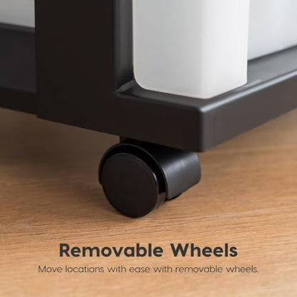 IRIS USA 10-Drawer Rolling Storage Cart, Black/Pearl - color: Black, size: 10 Drawer with Wheels