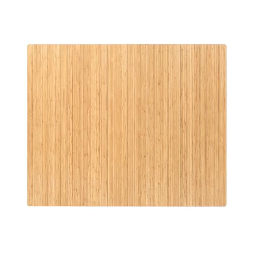 Anji Mountain 60" x 48" Bamboo Office Chair Mat for Carpet & Hardwood Floor - color: Natural, size: 60" x 48", style: Without Lip