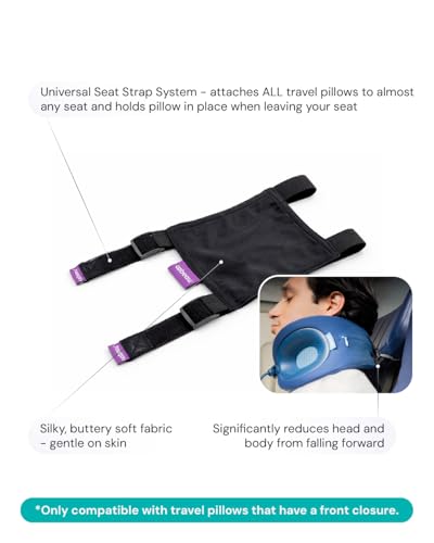 Cabeau Universal Neck Pillow Seat Strap System - Head Hold S3 Attaches Most Neck Pillows to Airplane Seats and car Seats.