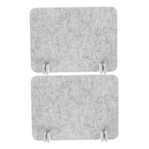 Desk Divider Panels 40x30cm 2pcs Silver Gray Felt Barrier for Desk Privacy and Noise Reduction for Office and Classroom Use