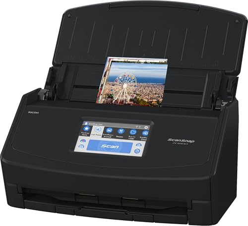 ScanSnap iX1600 Wireless or USB High-Speed Document Scanner, Black | Cloud Enabled | Photos & Receipts | Large Touchscreen | Auto Document Feeder | Mac or PC - color: ScanSnap iX1600 Black Photos & Documents
