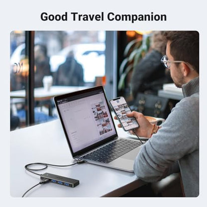 UGREEN USB 3.0 Hub, 4 Ports USB A Splitter Ultra-Slim USB Expander for Mouse, Keyboard, Flash Drive, U Disk, Printer Compatible with Laptop, Desktop PC, Xbox, PS5, and More 2FT - size: ['2 feet'], style: USB-A