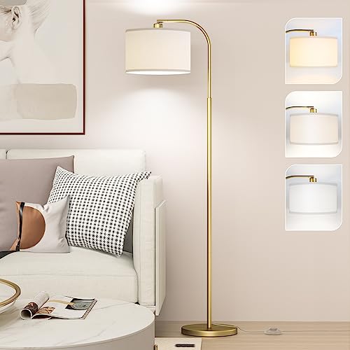 Gold Floor Lamp, Arc Floor Lamps for Living Room - color: Gold