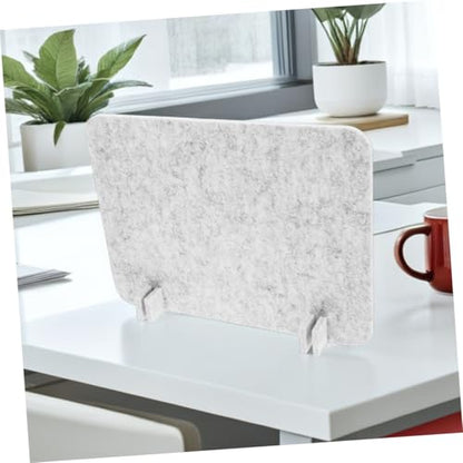 Desk Privacy Panel Felt Divider 40x30cm Silver Gray, Office Desktop Partition Board for Student and Employee Workstations, Acoustic Privacy Screen for Classroom and Office Use