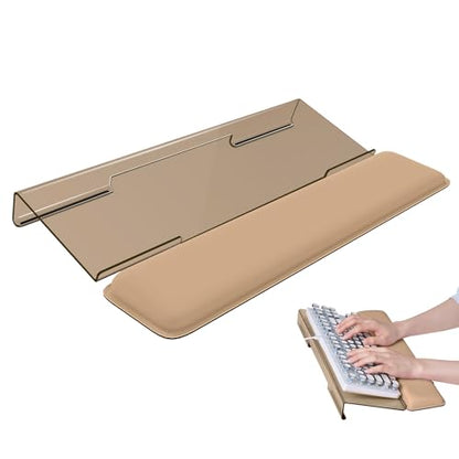 Laborio Computer Keyboard Wrist Rest, Keyboard Riser Stand for Desktop - color: Coffee