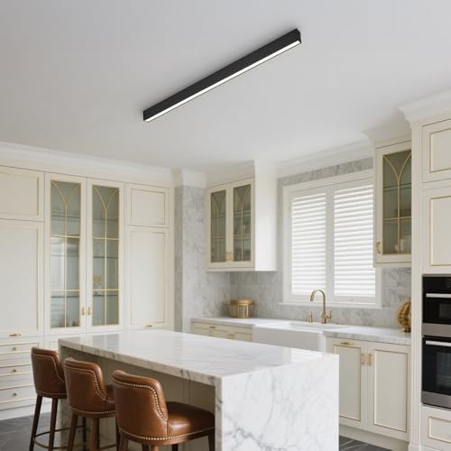Black ceiling light LED, used for living room, bedroom, hallway, kitchen, - size: 23.6IN
