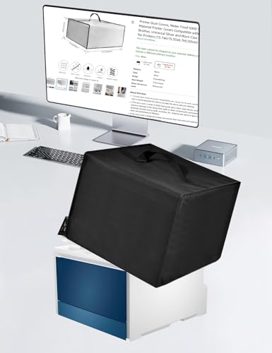 Printer Dust Cover for HP Pro MFP 3301fdw/4301fdw Wireless Laser Printer | Heavy Duty 600D Nylon Antistatic Waterproof Convenient Protective Case(Cover Only) (Black)