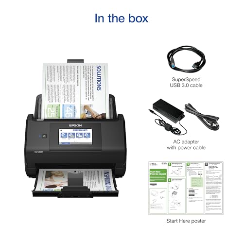 Epson Workforce ES-580W Wireless Color Duplex Desktop Document Scanner