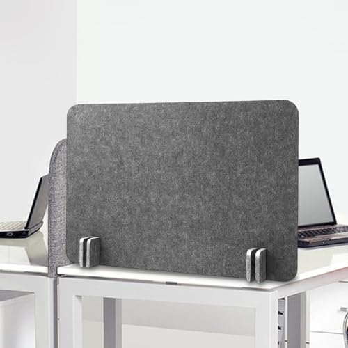 Acoustic Desk Divider Stand Up Privacy Partition Soundproof Felt Screen Lightweight Design Suitable for, Rectangle Dark Gray - color: Rectangle Dark Gray