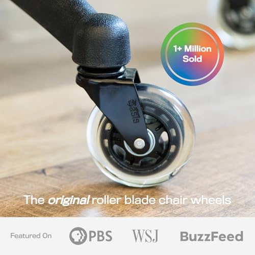 The Office Oasis Original Office Chair Wheels (As Seen On PBS), Rainbow - color: Rainbow