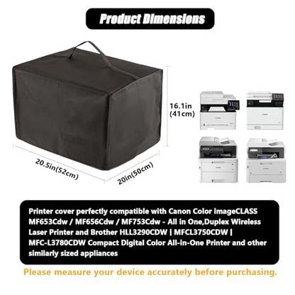 Printer Dust Cover,Protective Waterproof Anti-Static Dustproof Heavyweight Home Enclosure Accessories Black Fabric Covers,Compatible with Brother HLL3290CDW and Canon Color ImageCLASS MF656Cdw