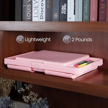 Loddie Doddie Lap Desk, Folding Desk, Portable Table, Blush, 9.75" x 12" - color: Blush